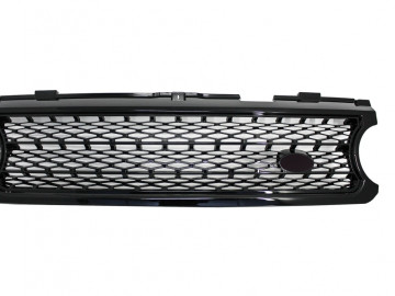 Central Grille and Side Vents Assembly suitable for Land Range Rover Vogue III L322 (2006-2009) All Black Autobiography Supercharged Edition