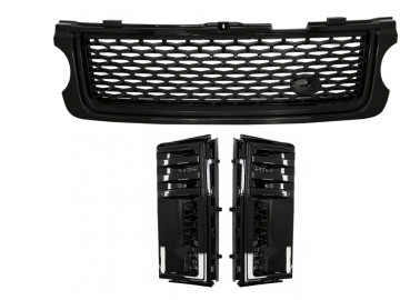 Central Grille and Side Vents Assembly suitable for Land Range Rover Vogue III L322 (2010-2012) Autobiography Look All Black Edition
