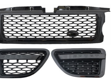 Central Grille and Side Vents Assembly suitable for Land Rover Range Rover Sport (2005-2008) L320 Autobiography Look All Black Edition