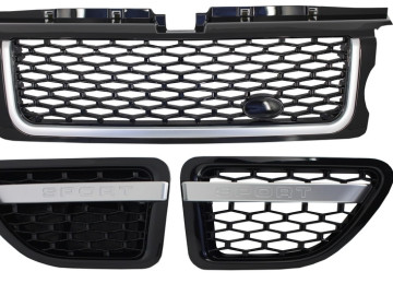 Central Grille and Side Vents Assembly suitable for Land Rover Range Rover Sport (2005-2008) L320 Autobiography Look All Black Edition