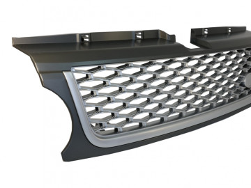 Central Grille and Side Vents Assembly suitable for Range Rover Sport Facelift (2009-2013) L320 Autobiography Look FULL Silver Edition