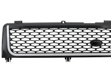 Central Grille suitable for Land Range Rover Vogue III L322 (2002-2005) Piano Black & Silver Autobiography Supercharged Edition