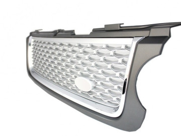 Central Grille suitable for Land Range Rover Vogue III L322 (2010-2012) Grey Silver Autobiography Supercharged Edition