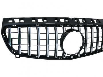 Central Grille suitable for Mercedes A-Class W176 (2012-08.2015) A45 GT-R Panamericana Design Black Chrome