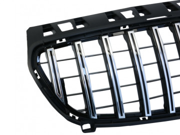 Central Grille suitable for Mercedes A-Class W176 (2012-08.2015) A45 GT-R Panamericana Design Black Chrome