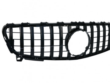 Central Grille suitable for Mercedes A-Class W176 Facelift (09.2015-2018) A45 GT-R Panamericana Design All Black