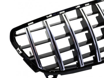 Central Grille suitable for Mercedes A-Class W176 Facelift (09.2015-2018) A45 GT-R Panamericana Design Black Chrome