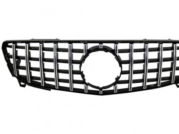 Central Grille suitable for Mercedes A-Class W176 Facelift (09.2015-2018) A45 GT-R Panamericana Design Black Chrome