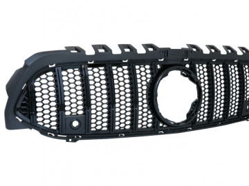 Central Grille suitable for Mercedes A-Class W177 Hatchback V177 Sedan (04.2018-) Mesh GT-R Panamericana Design All Black