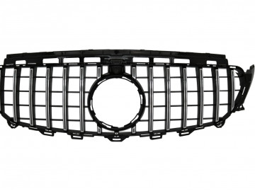 Central Grille suitable for Mercedes E-Class W213 S213 C238 A238 (2016-2019) GT-R Panamericana Design Black Chrome