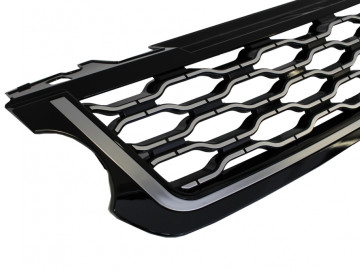 Central Grille suitable for Range Rover Sport L494 (2013-2017) Black Silver Facelift 2018+ Design