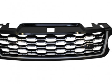 Central Grille suitable for Range Rover Sport L494 (2013-2017) Black Silver Facelift 2018+ Design