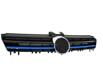 Central Grille suitable for VW Golf 7 VII (2012-2017) R-Line GTE Design Blue Insertions