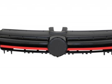 Central Grille suitable for VW Golf VII 7 5G (2013-2017) GTI R-Line Design Red Insertions