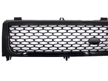 Central Grille with Side Vents Grilles suitable for Land Range Rover Vogue III L322 (2002-2005) All Black Autobiography Supercharged Edition