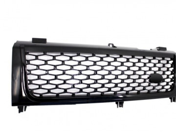 Central Grille with Side Vents Grilles suitable for Land Range Rover Vogue III L322 (2002-2005) All Black Autobiography Supercharged Edition