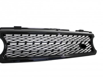 Central Grille with Side Vents Grilles suitable for Land Range Rover Vogue III L322 (2006-2009) Black Autobiography Supercharged Edition