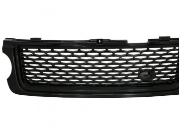 Central Grille with Side Vents suitable for Land Range Rover Vogue III L322 (2010-2012) Piano Black Autobiography Supercharged Edition