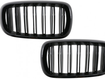 Central Grilles Kidney suitable for BMW X5 F15 X6 F16 (2014-2018) X5M X6M Double Stripe Design M-Package Sport