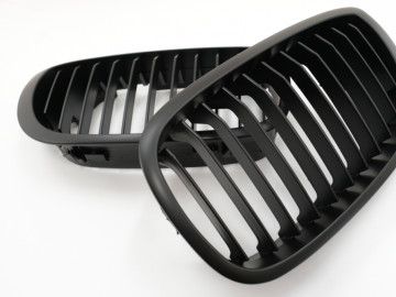 Central Kidney Grilles suitable for BMW 3 Series E46 Facelift Coupe Cabrio (03.2003-2006) Black Matte