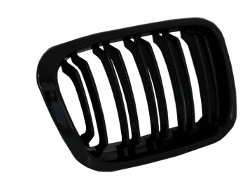 Central Kidney Grilles suitable for BMW 3 Series E46 Non Facelift (1998-09.2001) Double Stripe M Design Piano Black