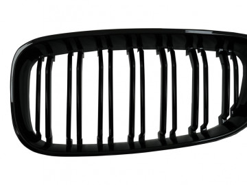 Central Kidney Grilles suitable for BMW 3 Series F34 GT (2013-2020) Double Stripe M Design Piano Black