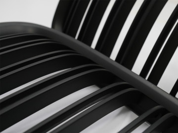 Central Kidney Grilles suitable for BMW 7 Series F01 F02 F03 (2008-2015) Double Stripe M Design Matte Black