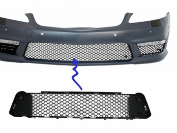 Central-Lower Grille Front Bumper suitable for Mercedes S-Class W221 S63 S65 (2005-2013)