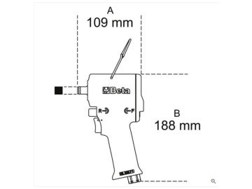 Chave De Impacto Compacta Reversível - Beta 1927XM