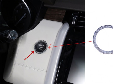 Chrome Ring Frame start button suitable for Land Rover Discovery 5 L462 (2017-) Discovery Sport L550 (2014-) Range Rover Sport L494 (2013-) Evoque L53