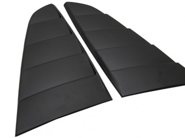 Classic Quarter Side Window Louvers suitable for FORD Mustang Mk6 VI Sixth Generation (2015-2019) Matte Black PFT Design