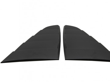 Classic Quarter Side Window Louvers suitable for FORD Mustang Mk6 VI Sixth Generation (2015-2019) Matte Black PFT Design