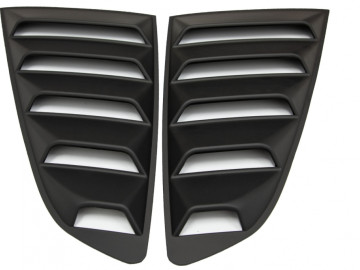 Classic Quarter Side Window Louvers suitable for Ford Mustang Mk6 VI Sixth Generation (2015-2019) Matte Black