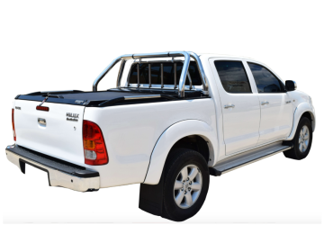 Cobertura Retrátil Preto Mate (PAINT-006) Toyota Hilux (Vigo) '03/2005->'06/2016 + OEM Roll Bar