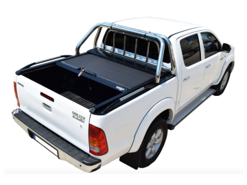 Cobertura Retrátil Preto Mate (PAINT-006) Toyota Hilux (Vigo) '03/2005->'06/2016 + OEM Roll Bar