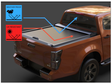 Cobertura Retrátil Preto Mate (PAINT-006) Toyota Hilux (Vigo) '03/2005->'06/2016 + OEM Roll Bar