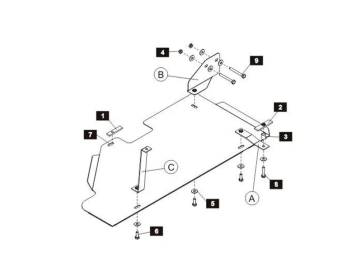 Cobertura de proteção do depósito de combustível em aço 2,5 mm