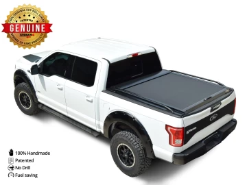 Cobertura retractile de preto fosco (PAINT-006) Ford F-150 2015-2020 -Cabine Dupla Short Bed Versão
