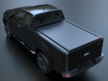 Cobertura retrátil Tessera SE em preto mate Ford Ranger 2012+ 2016+ 2020+ Cabine Extra XLT