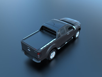 Cobertura retrátil Tessera SE em preto mate Ford Ranger 2012+ 2016+ 2020+ Wildtrack Cabine Extra