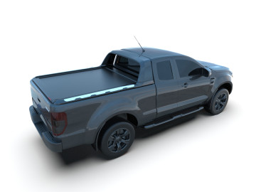 Cobertura retrátil Tessera SE em preto mate Ford Ranger 2012+ 2016+ 2020+ Wildtrack Cabine Extra