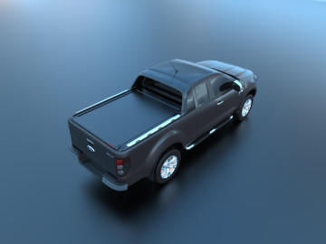 Cobertura retrátil Tessera SE em preto mate Ford Ranger 2012+ 2016+ 2020+ Wildtrack Cabine Extra