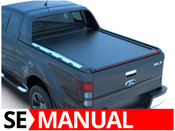 Cobertura retrátil Tessera SE em preto mate Ford Ranger 2012+ 2016+ 2020+ Wildtrack Cabine Extra