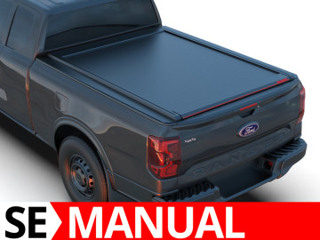 Cobertura retrátil Tessera SE em preto mate Ford Ranger (P703) 2023+ Cabine Extra - XL/XLT/LIMITED