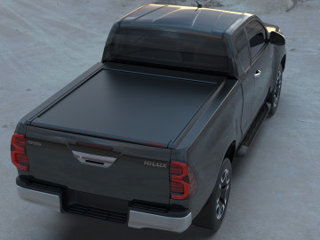 Cobertura retrátil Tessera SE em preto mate Toyota Hilux (Revo) '07-2016-> Cabine Extra 
