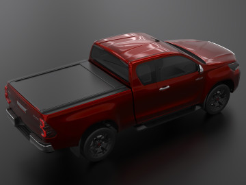 Cobertura retrátil Tessera SE em preto mate Toyota Hilux (Revo) '07-2016-> Cabine Extra 