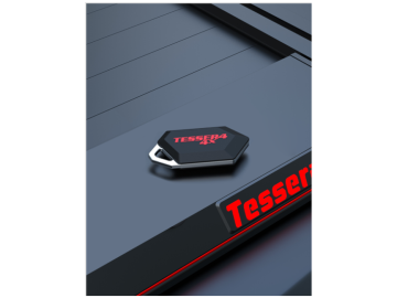 Cobertura retrátil com mola Tessera Roll+ (versão BASIC + S-KIT) em Preto Mate Ford Ranger Limited Cabine Dupla