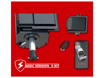 Cobertura retrátil eléctrica Tessera Roll+ (versão BASIC + E-KIT) Preto Mate Ford Ranger 2012+/2016+/2020+ / Wildtrack Cabine Dupla