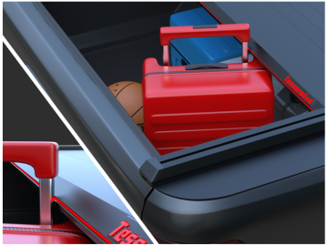 Cobertura retrátil eléctrica Tessera Roll+ (versão BASIC + E-KIT) Preto Mate Ford Ranger 2012+/2016+/2020+ / Wildtrack Cabine Dupla