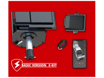 Cobertura retrátil eléctrica Tessera Roll+ (versão BASIC + E-KIT) em Preto Mate Ford Ranger Limited Cabine Dupla